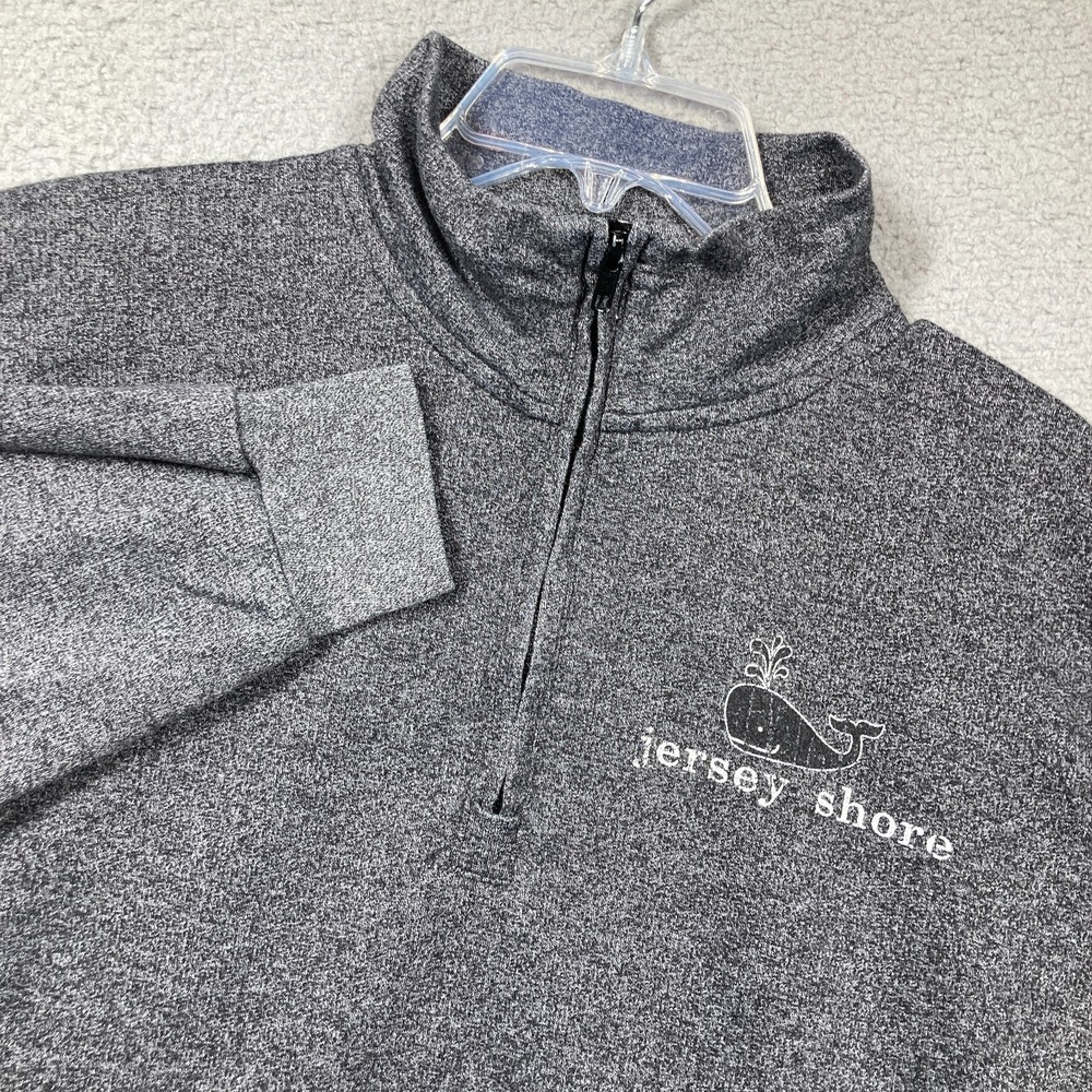 Jersey Shore Whale‎ Watch 1/4 Zip Pullover Adult Medium Gray Sweatshirt Sightsee
